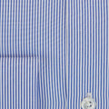 Classic Fit, Cut-away Collar, Double Cuff Shirt in a Blue & White Fine Bengal Poplin Cotton