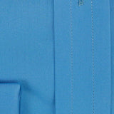 Classic Fit, Cut-away Collar, Double Cuff Shirt in a Plain Blue Poplin Cotton