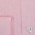 Classic Fit, Cut-away Collar, Double Cuff Shirt in a Plain Pink End-On-End Cotton