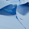 Classic Fit, Cutaway Collar, Double Cuff Shirt in a Plain Ice Blue Cotton