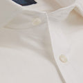 Classic Fit, Cutaway Collar, Two Button Cuff in White Herringbone