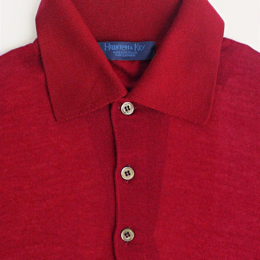 College Red 100% Cashmere Sport Shirt