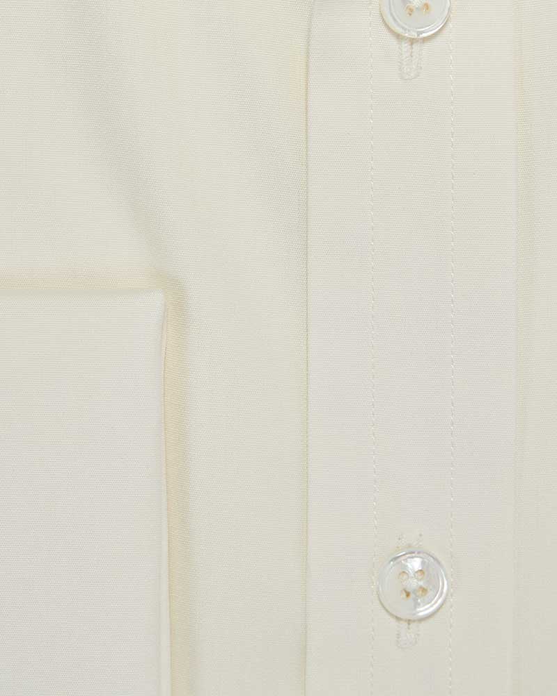 Contemporary Fit, Classic Collar, Double Cuff in Plain Cream