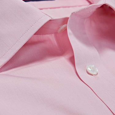 Contemporary Fit, Classic Collar, Double Cuff, In Plain Pink End-On-End Cotton