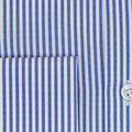 Contemporary Fit, Classic Collar, Double Cuff Shirt in a Blue & White Medium Bengal Poplin Cotton