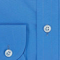 Contemporary Fit, Classic Collar, Two Button Cuff in Plain Blue Poplin