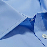 Contemporary Fit, Classic Collar, Two Button Cuff in Plain Sky Blue