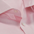 Contemporary Fit, Cut-Away Collar, 2 Button Cuff, In Plain Pink End-On-End Cotton