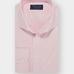 Contemporary Fit, Cut-Away Collar, 2 Button Cuff, In Plain Pink End-On-End Cotton