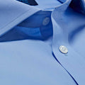 Contemporary Fit, Cut-away Collar, Double Cuff Shirt in a Plain Sky Blue Poplin Cotton