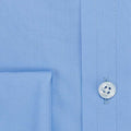 Contemporary Fit, Cut-away Collar, Double Cuff Shirt in a Plain Sky Blue Poplin Cotton