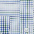 Contemporary Fit, Cutaway Collar, 2 Button Cuff Shirt in Green & Navy Twill Check