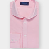 Contemporary Fit, Cutaway Collar, 2 Button Cuff Shirt in Pink Micro Check