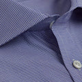 Contemporary Fit, Cutaway Collar, Double Cuff in Blue & White Shepherds Check