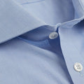 Contemporary Fit, Cutaway Collar, Two Button Cuff in Blue & White Check