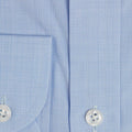 Contemporary Fit, Cutaway Collar, Two Button Cuff in Blue & White Check