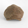 Country Brown Herringbone 100% Wool Made In England Gatsby Cap