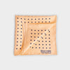 Cream & Navy Medium Spot Silk Pocket Square