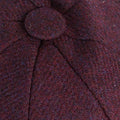 Damson Wine Twill 100% Wool Made In England Gatsby Cap