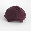 Damson Wine Twill 100% Wool Made In England Gatsby Cap