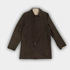 Dark Brown & Tan Ledro Silk & Cashmere Reversible Coat