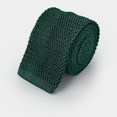 Dark Green Knitted Silk Tie