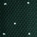 Dark Green & White Spot Knitted Cashmere Tie