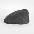 Dark Grey Plain Weave 100% Wool Made In England Flat Cap