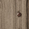 Dark Natural Shawl Collar Cashmere Cardigan