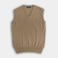 Dark Natural V - Neck Cashmere Slipover