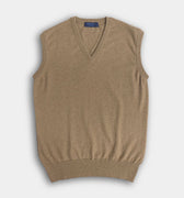 Dark Natural V - Neck Cashmere Slipover