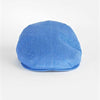 Denim Blue 100% Linen Flat Cap