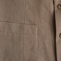 Double Breasted Beige Linen Waistcoat