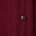 Drama Wine Shawl Collar Cashmere Cardigan