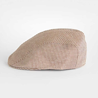 Dunn Chino Stripe Cotton & Linen Roma Cap