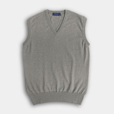 Felt Grey V - Neck Cashmere Slipover