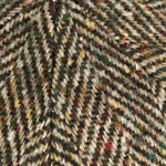 Green & Brown Herringbone Wool Toni Cap