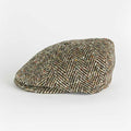 Green & Brown Herringbone Wool Toni Cap