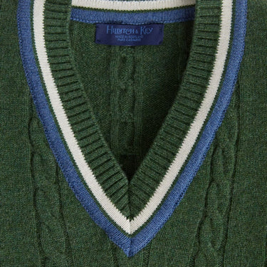 Green Cashmere Cricket Sweater