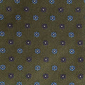 Green Miniature Floral Motif Silk Tie