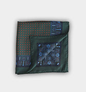 Green Small Bean Silk Pocket Square