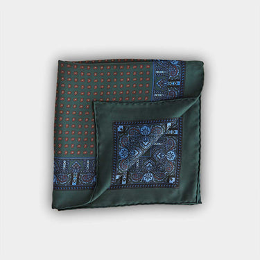 Green Small Bean Silk Pocket Square