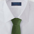 Green Small Houndstooth Wool & Silk Blend Tie