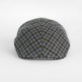 Green With Navy & Green Medium Check Twill Wool Roma Cap