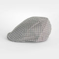 Grey & Brown Checked Wool Roma Cap