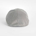 Grey & Brown Checked Wool Roma Cap