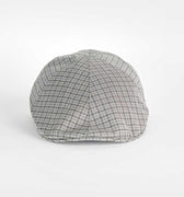 Grey & Brown Checked Wool Roma Cap