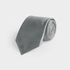 Grey Herringbone Silk Tie