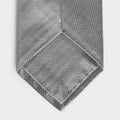 Grey Herringbone Silk Tie