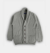 Grey Shawl Collar Cashmere Cardigan